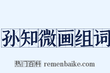 孙知微画组词是什么意思的图片